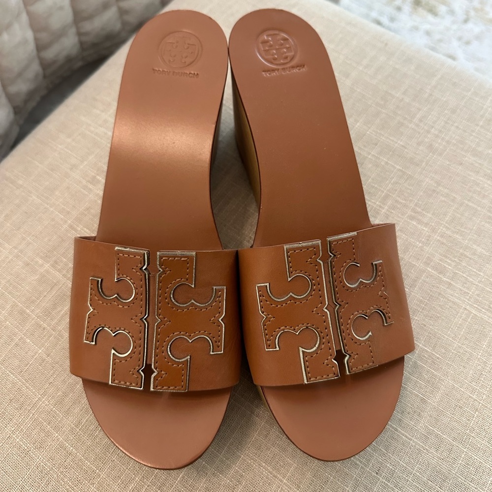 Tory Burch Patty Leather Platform Wedge